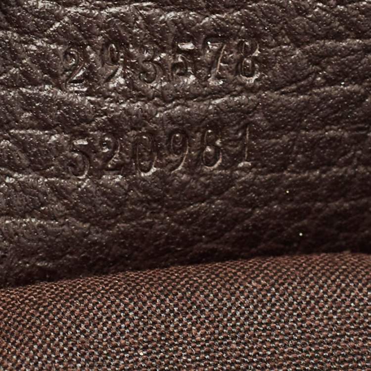 مملوكة مسبقًا Gucci Dark Brown GG Canvas and Leather Abbey Hobo