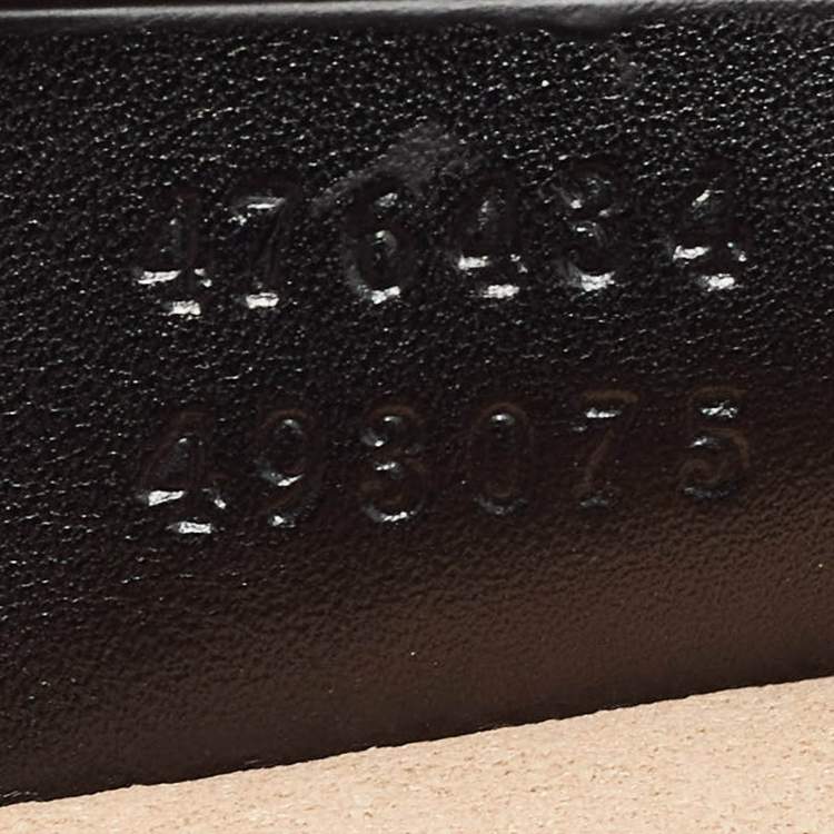 Pre Owned Gucci Black Matelassé Leather GG Marmont Belt Bag