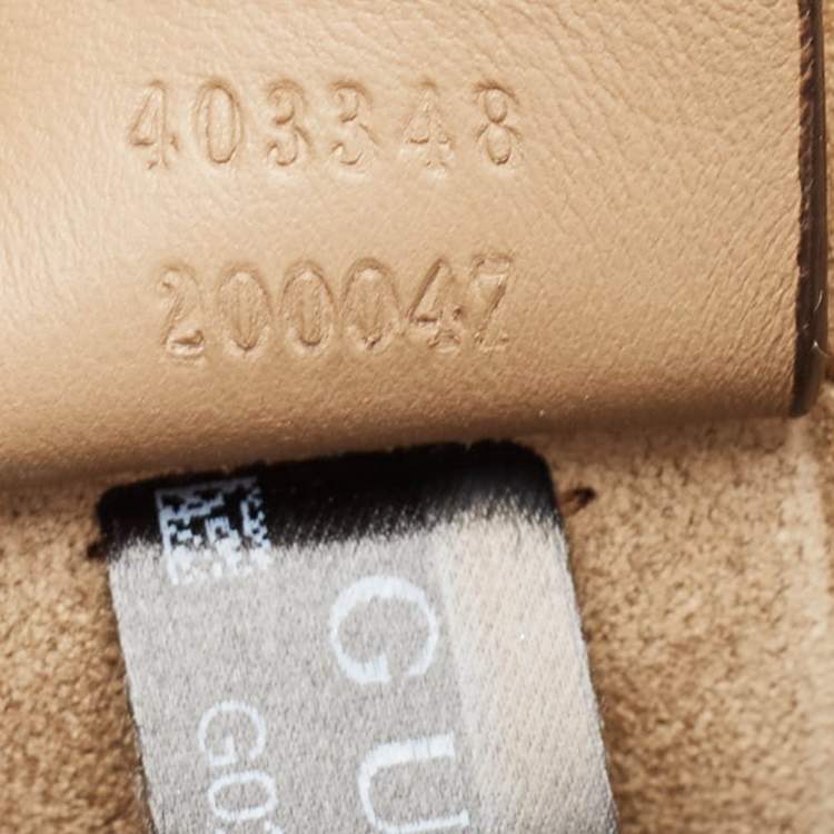 Pre Owned Gucci Beige GG Supreme Canvas and Suede Medium Dionysus Shoulder Bag