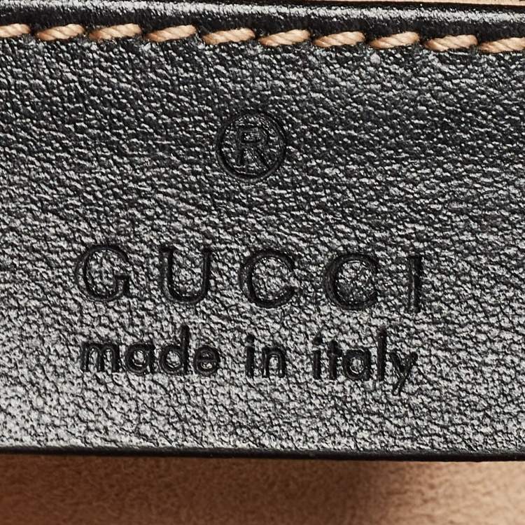 Pre Owned Gucci Black Matelassé Leather Small GG Marmont Shoulder Bag