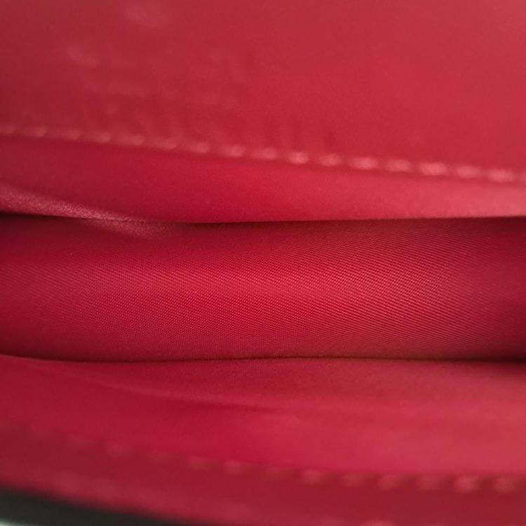 Pre Owned Gucci Beige GG Coated Canvas Mini Cherries Wallet on Chain 