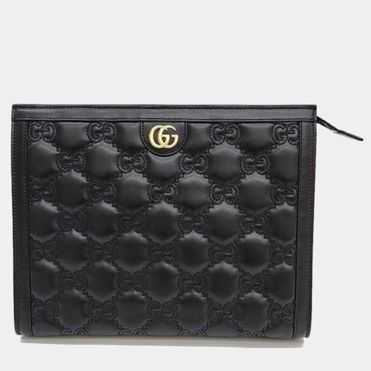 Gucci Black Leather GG Clutch Gucci TLC