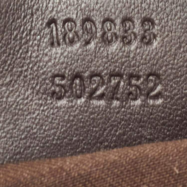 Pre Owned Gucci Beige/Black GG Canvas and Leather Abbey D-Ring Hobo