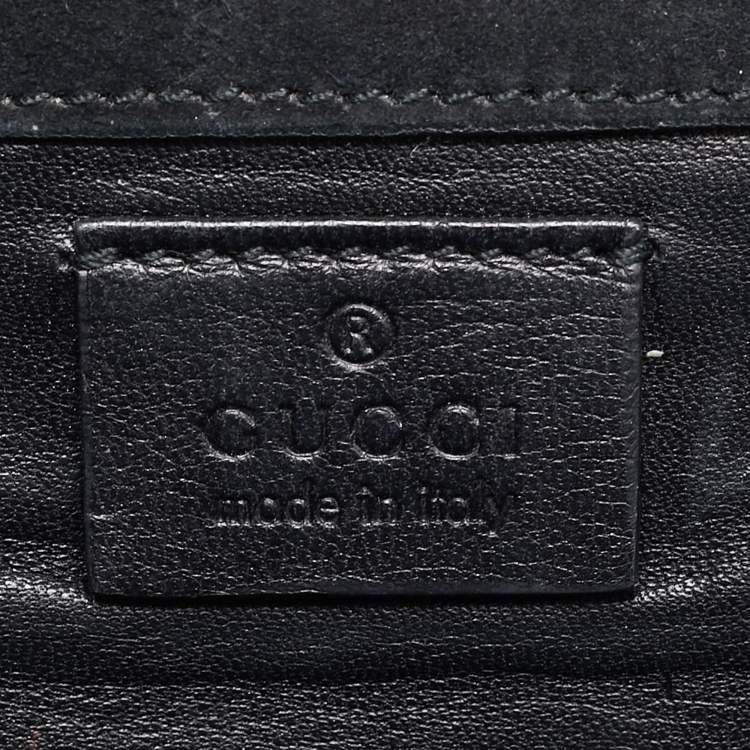 Pre Owned Gucci Black Microguccissima Patent Leather Small Broadway Clutch