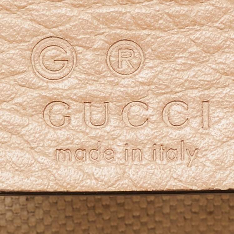 Pre Owned Gucci Beige Leather Soho Disco Tote