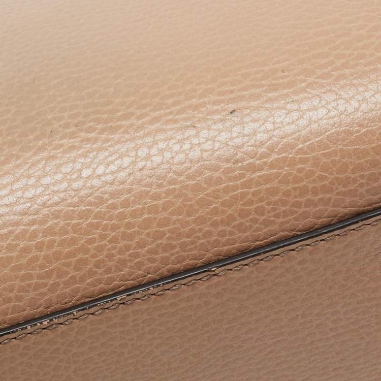 Pre Owned Gucci Beige Leather Soho Disco Tote