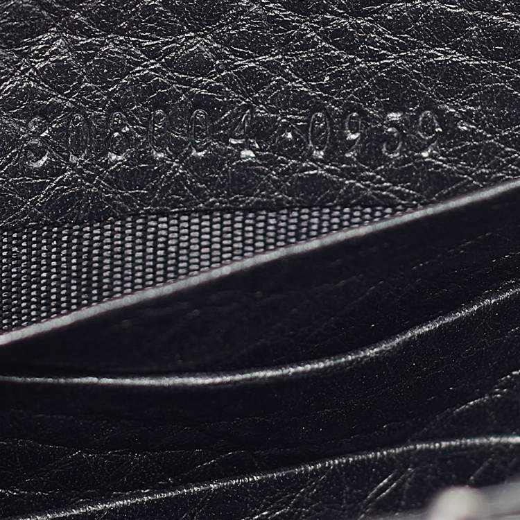 Pre Owned Gucci Black Leather Studded Soho Continental Wallet
