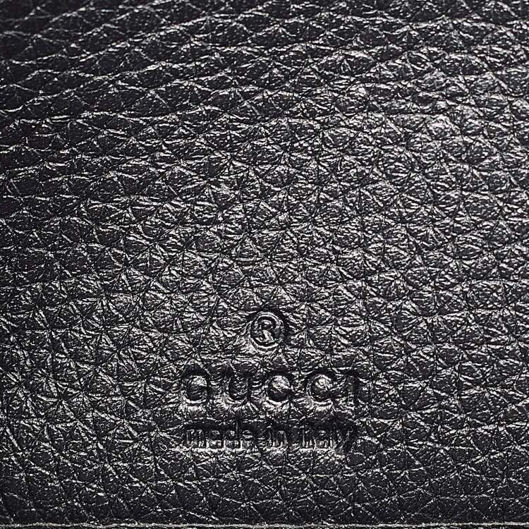 Pre Owned Gucci Black Leather Studded Soho Continental Wallet