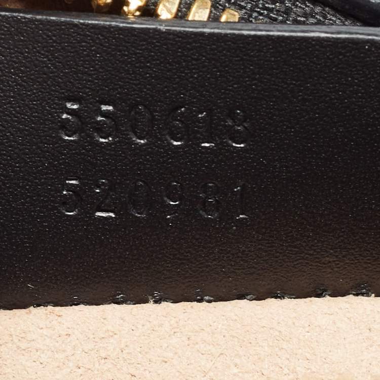 Pre Owned Gucci Black Leather and Suede Mini Web Ophidia Round Shoulder Bag