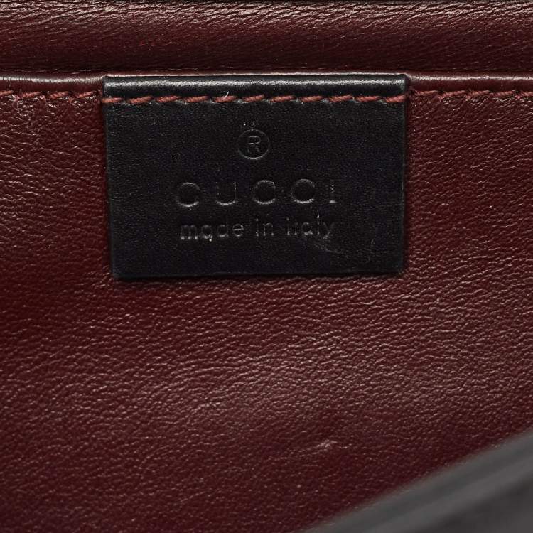 Pre Owned Gucci Black Leather Zumi Clutch Bag