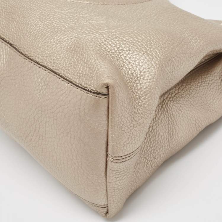 Pre Owned Gucci Light Gold Leather Medium Soho Chain Shoulder Bag