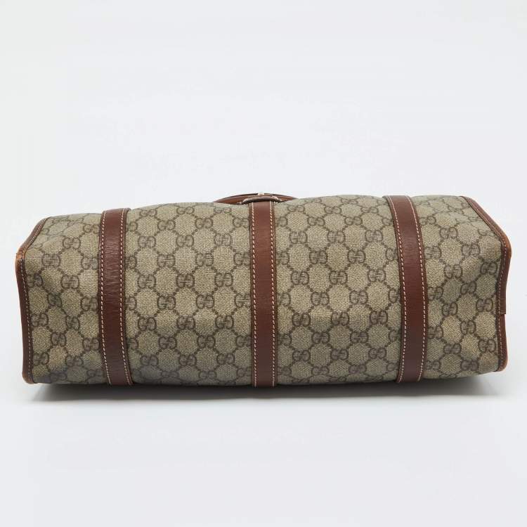 مملوكة مسبقًا Gucci Beige/Brown GG Supreme Canvas and Leather Jackie O Hobo