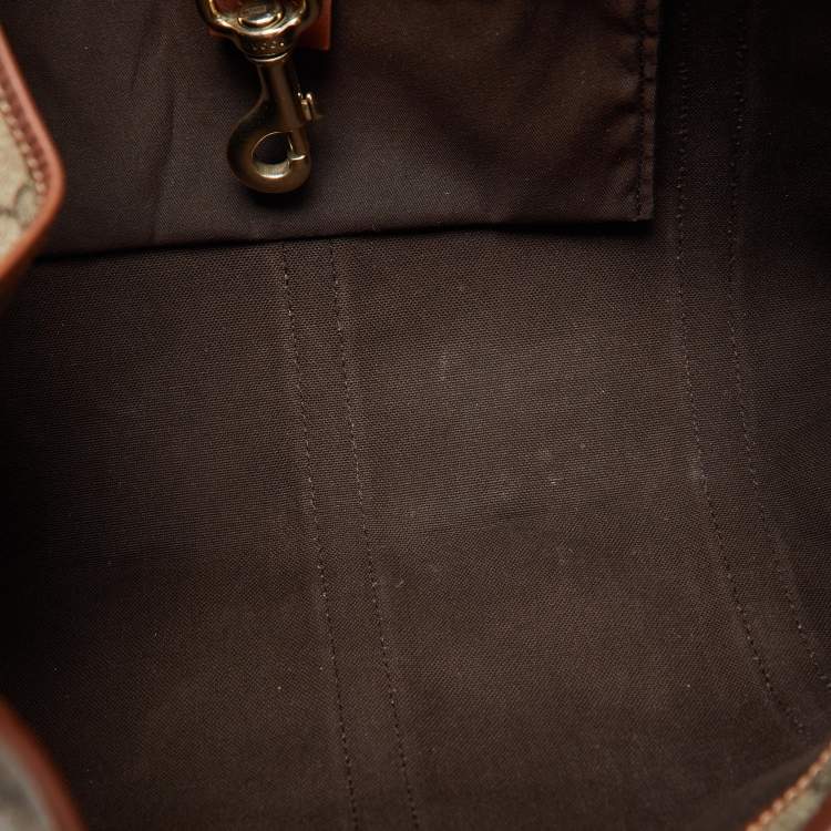 مملوكة مسبقًا Gucci Beige/Brown GG Supreme Canvas and Leather Jackie O Hobo