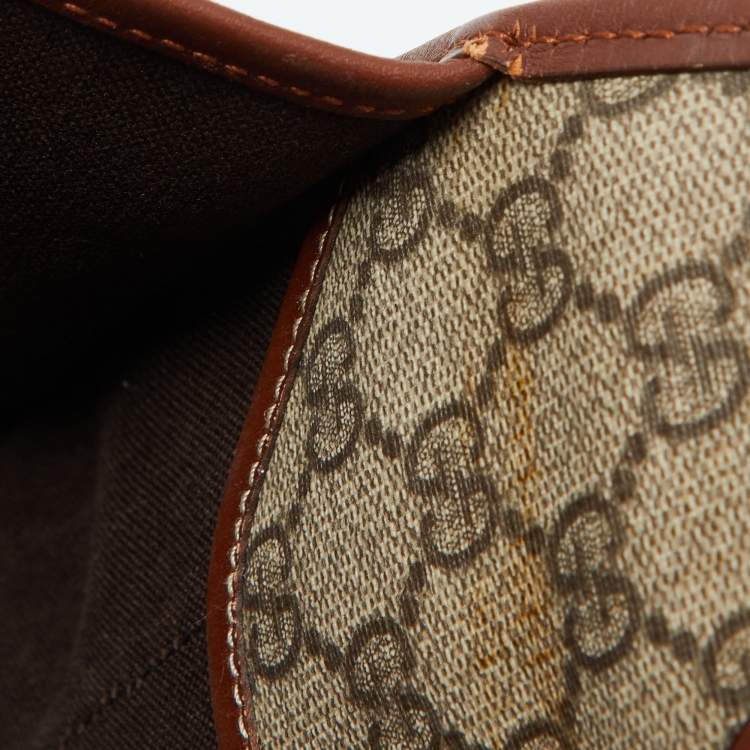 مملوكة مسبقًا Gucci Beige/Brown GG Supreme Canvas and Leather Jackie O Hobo