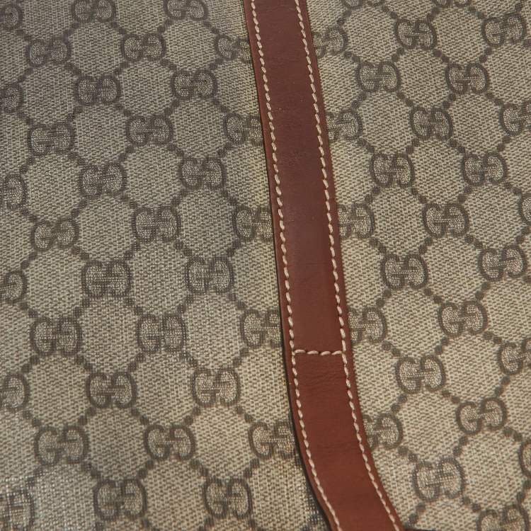 مملوكة مسبقًا Gucci Beige/Brown GG Supreme Canvas and Leather Jackie O Hobo
