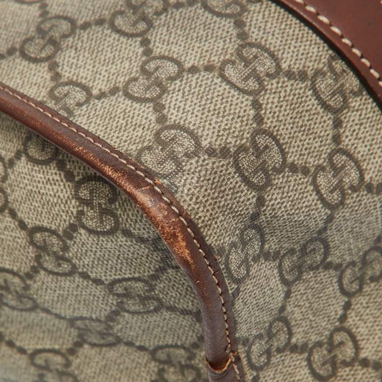 مملوكة مسبقًا Gucci Beige/Brown GG Supreme Canvas and Leather Jackie O Hobo