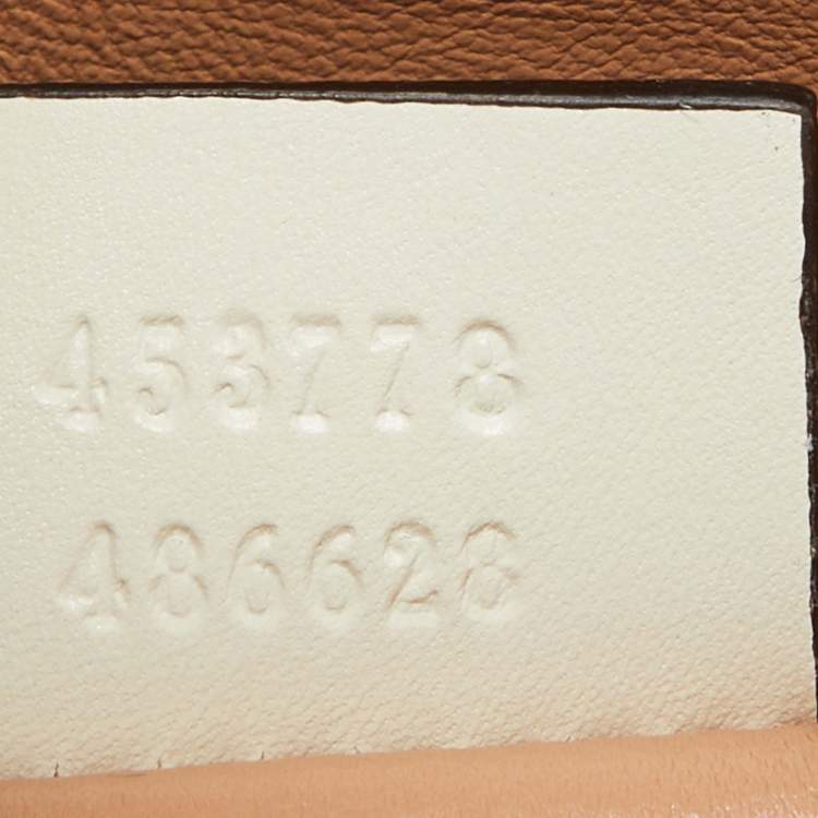 Pre Owned Gucci Off White Leather Mini Faux Pearl Studded Broadway Bee Shoulder Bag