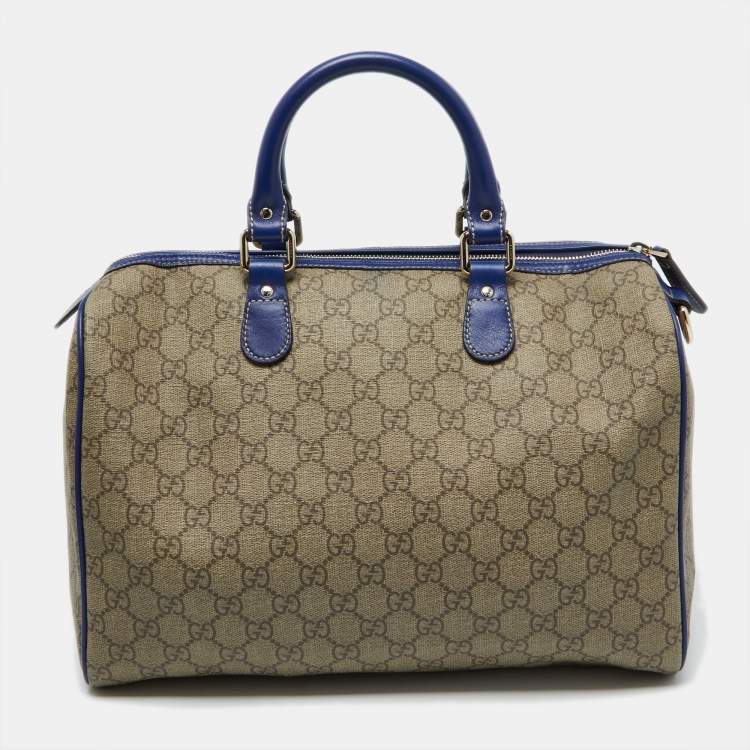 Pre Owned Gucci Multicolor GG Supreme Canvas and Leather Medium US Flag Joy Boston Bag