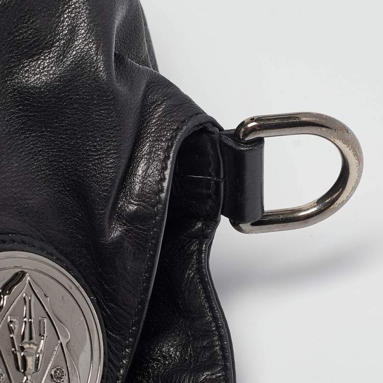Pre Owned Gucci Black Leather Large Hysteria Hobo