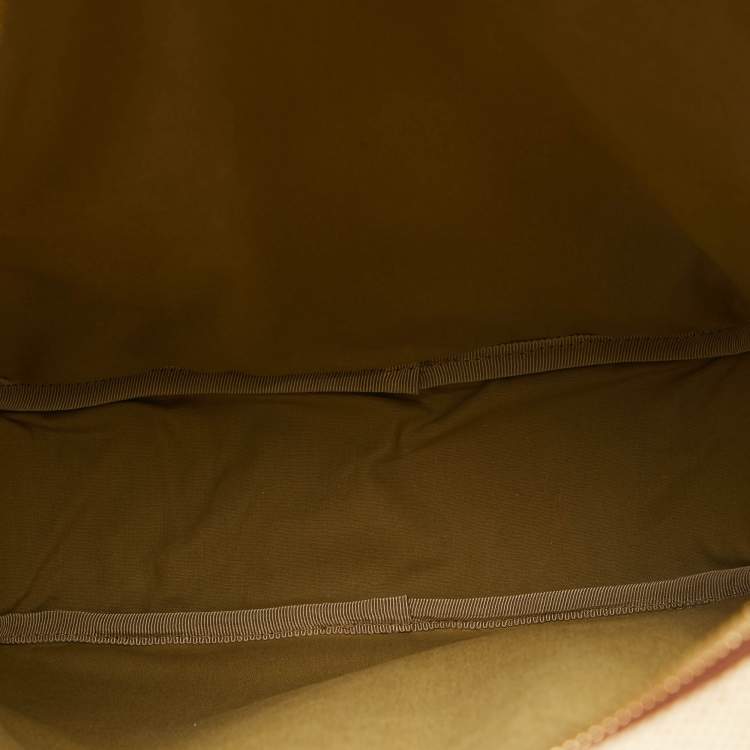 Pre Owned Gucci Brown/Natural Canvas Vintage Web Backpack