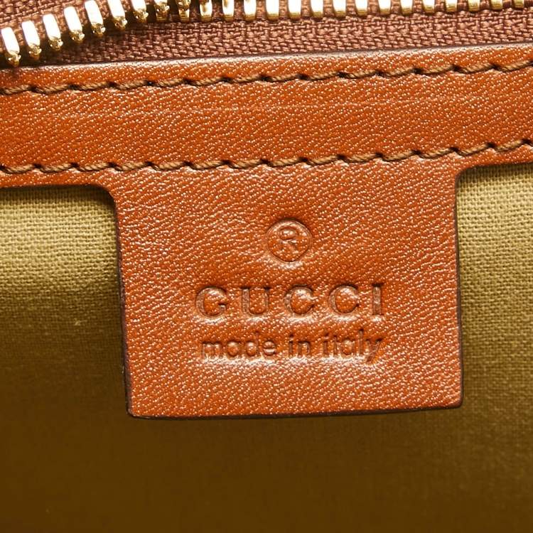 Pre Owned Gucci Brown/Natural Canvas Vintage Web Backpack