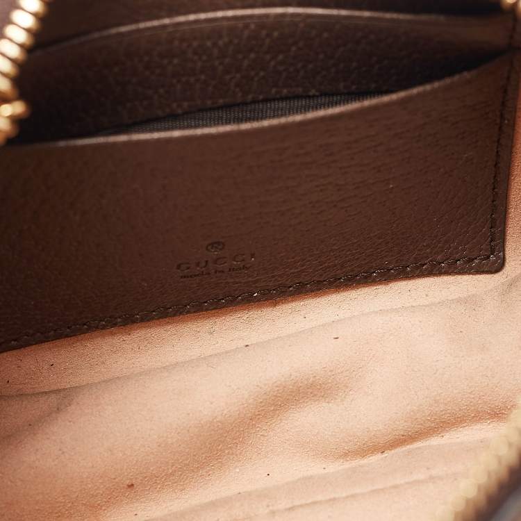 Pre Owned Gucci Beige/Ebony GG Supreme Canvas and Leather Mini Ophidia Bag