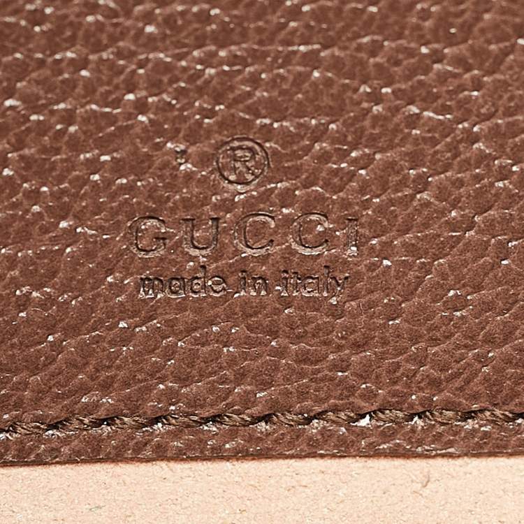 Pre Owned Gucci Beige/Ebony GG Supreme Canvas and Leather Mini Ophidia Bag