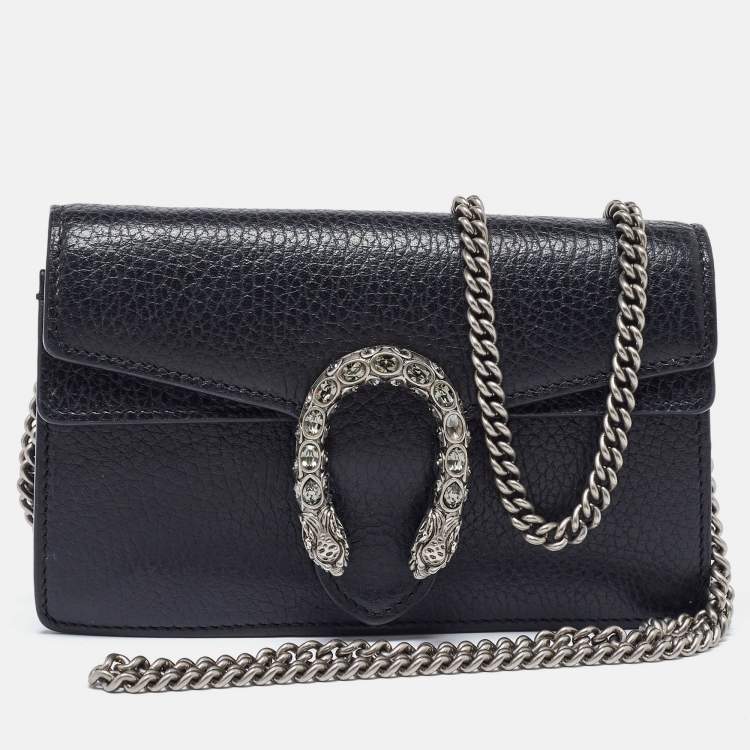 Gucci Black Leather Super Mini Dionysus Shoulder Bag Gucci | The Luxury ...