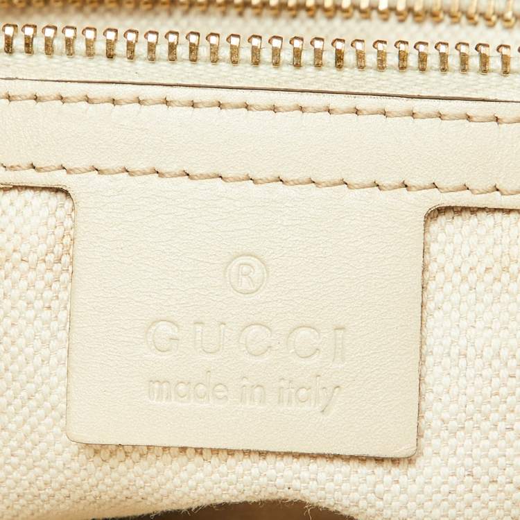 Pre Owned Gucci Brown/Beige GG Canvas and Leather Medium Mayfair Bow Tote