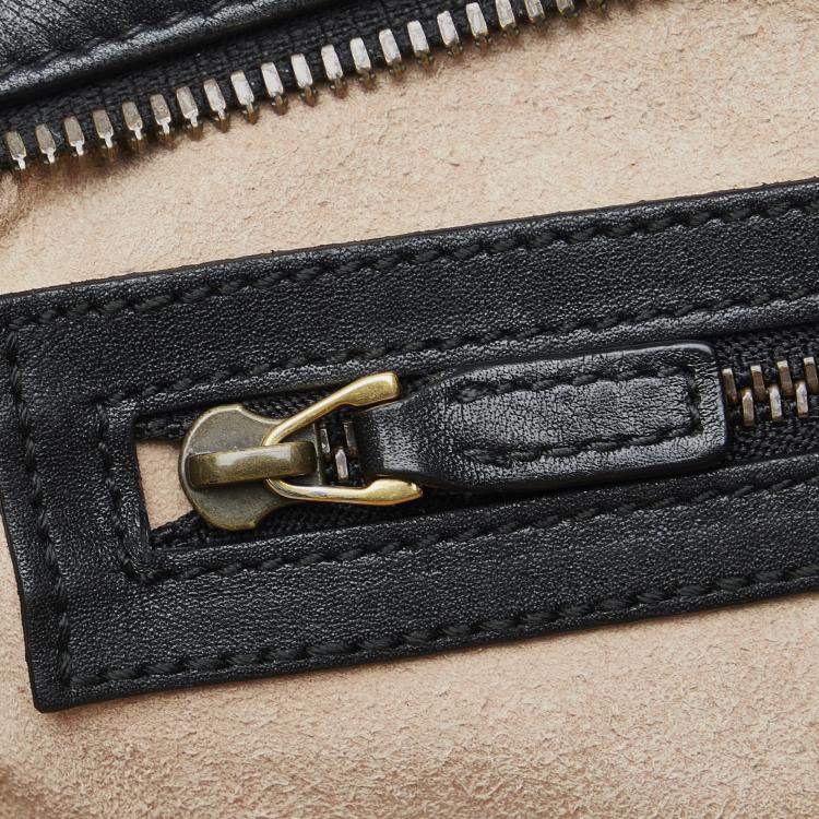 Pre Owned Gucci Black Leather Ghost GG Marmont Bag