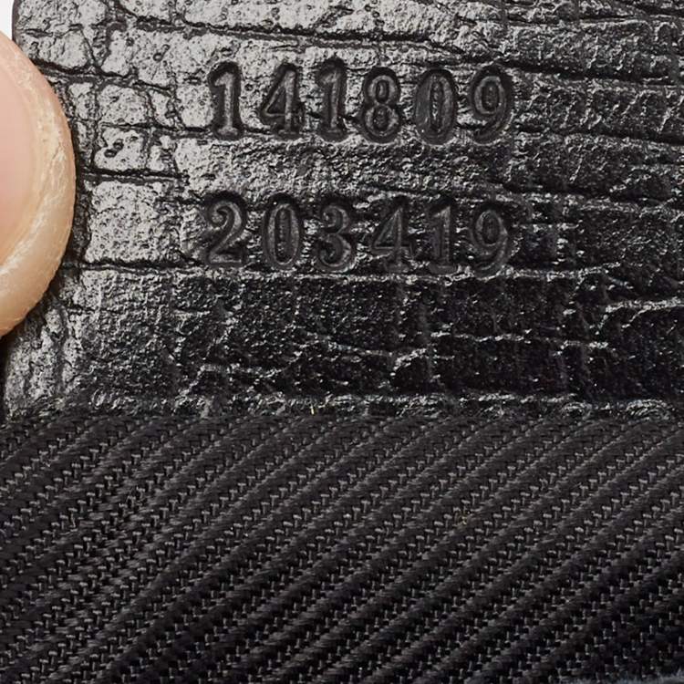 Pre Owned Gucci Black GG Canvas Web Boat Pochette