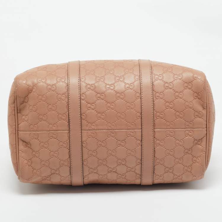 Pre Owned Gucci Beige Guccissima Leather Medium Joy Boston Bag