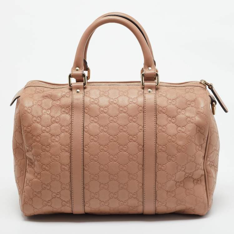 Pre Owned Gucci Beige Guccissima Leather Medium Joy Boston Bag