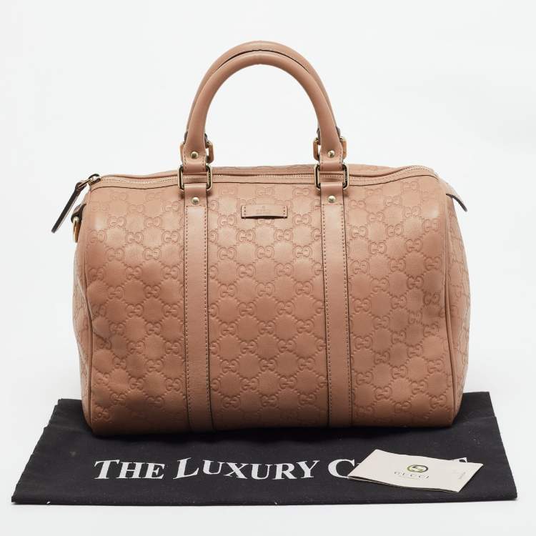 Pre Owned Gucci Beige Guccissima Leather Medium Joy Boston Bag