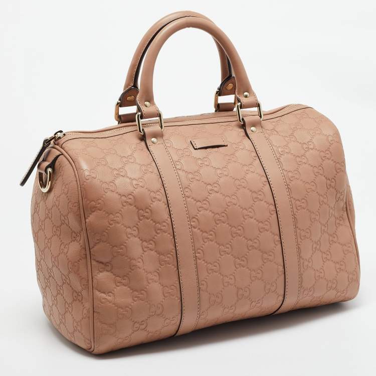 Pre Owned Gucci Beige Guccissima Leather Medium Joy Boston Bag