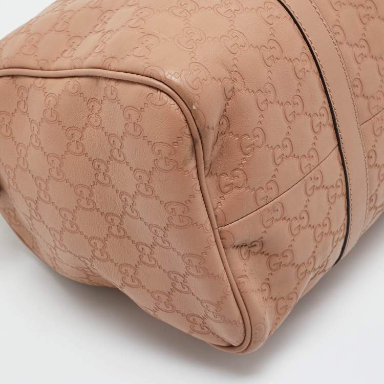 Pre Owned Gucci Beige Guccissima Leather Medium Joy Boston Bag