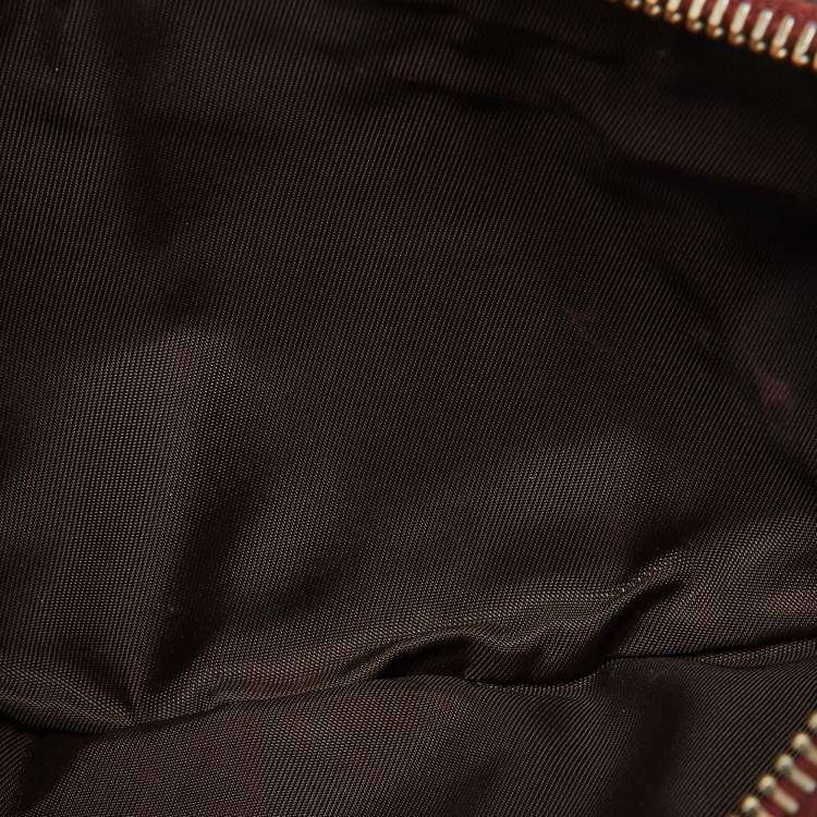 Pre Owned Gucci Brick Brown Guccissima Leather Wristlet Clutch