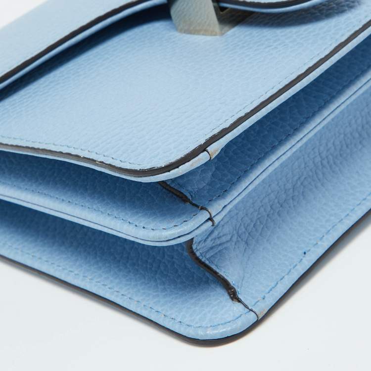 مملوكة مسبقًا Gucci Blue Leather Small Interlocking G Shoulder Bag
