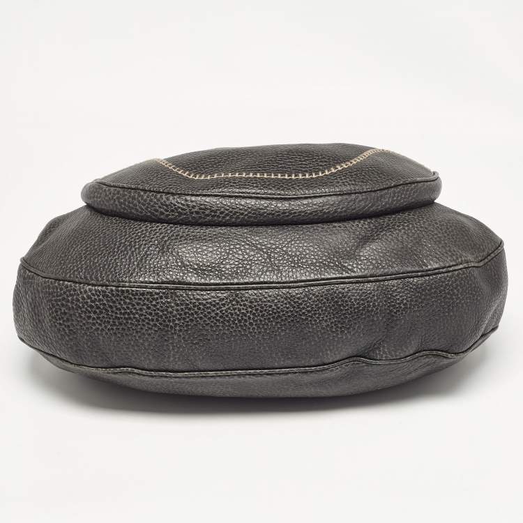 Pre Owned Gucci Grey Leather Large Pelham Hobo