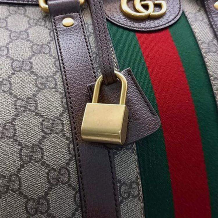 Pre Owned Gucci Savoy Maxi Duffel Bag