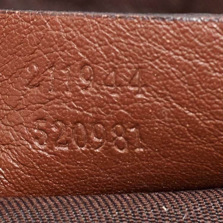 Pre Owned Gucci Beige/Brown GG Canvas and Leather Medium Sukey Tote