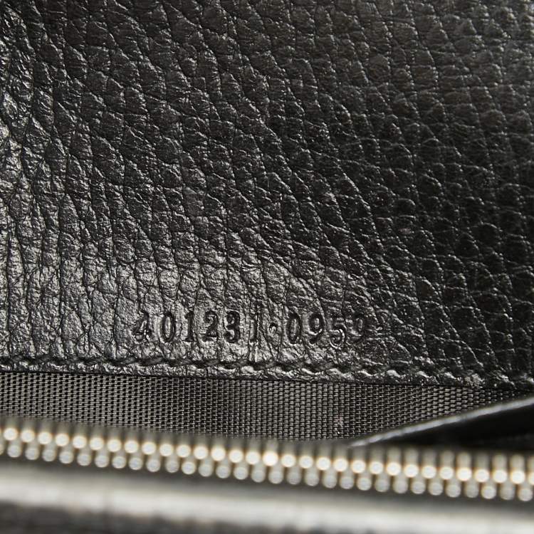 Pre Owned Gucci Black Leather Mini Dionysus Wallet On Chain
