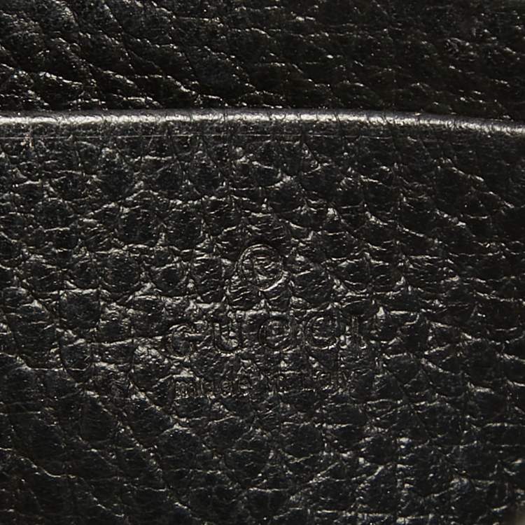Pre Owned Gucci Black Leather Mini Dionysus Wallet On Chain