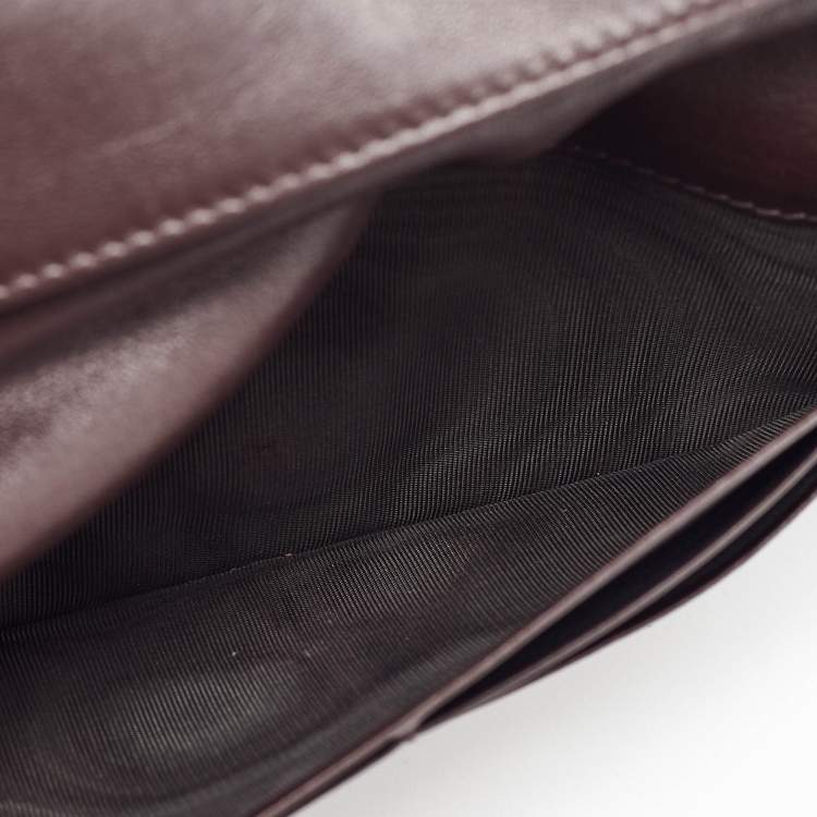 Pre Owned Gucci Brown Guccissima Leather Hysteria Continental Wallet