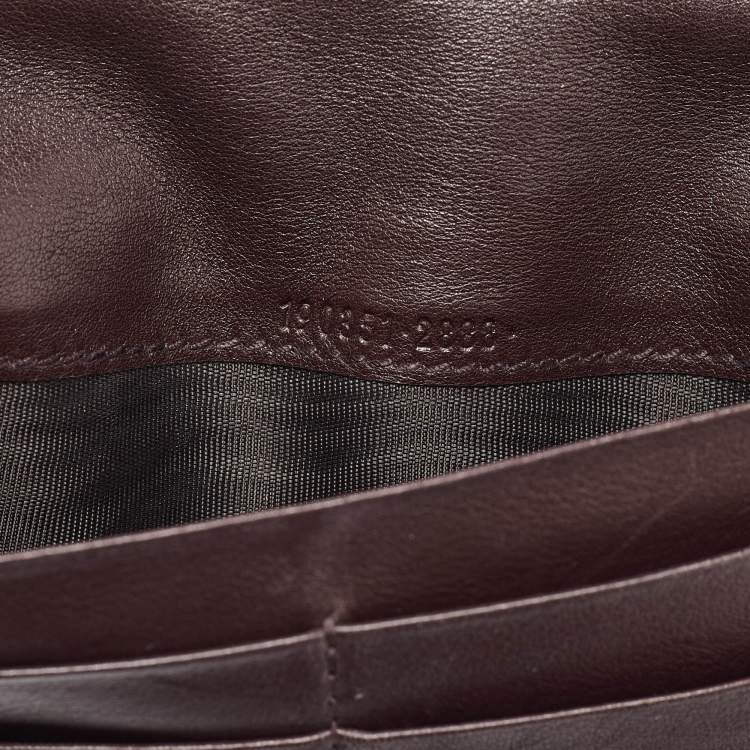 Pre Owned Gucci Brown Guccissima Leather Hysteria Continental Wallet