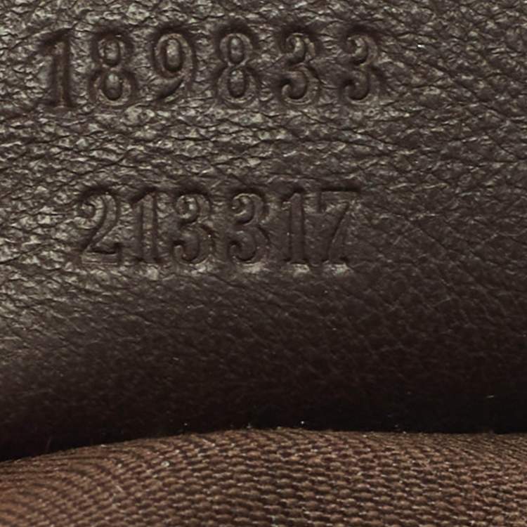 Pre Owned Gucci Brown/Beige GG Canvas and Leather Abbey D-Ring Hobo