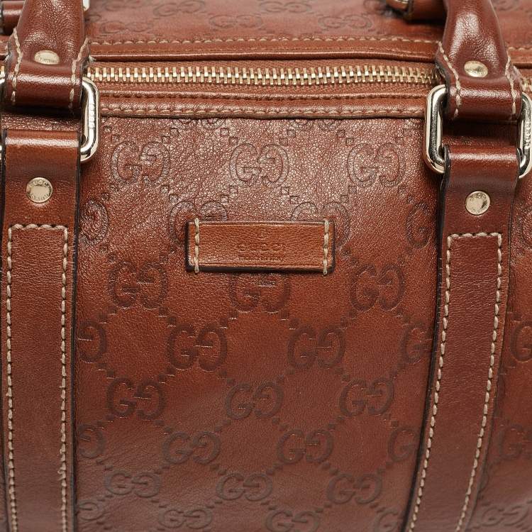 Pre Owned Gucci Brown Guccissima Leather Medium Joy Boston Bag
