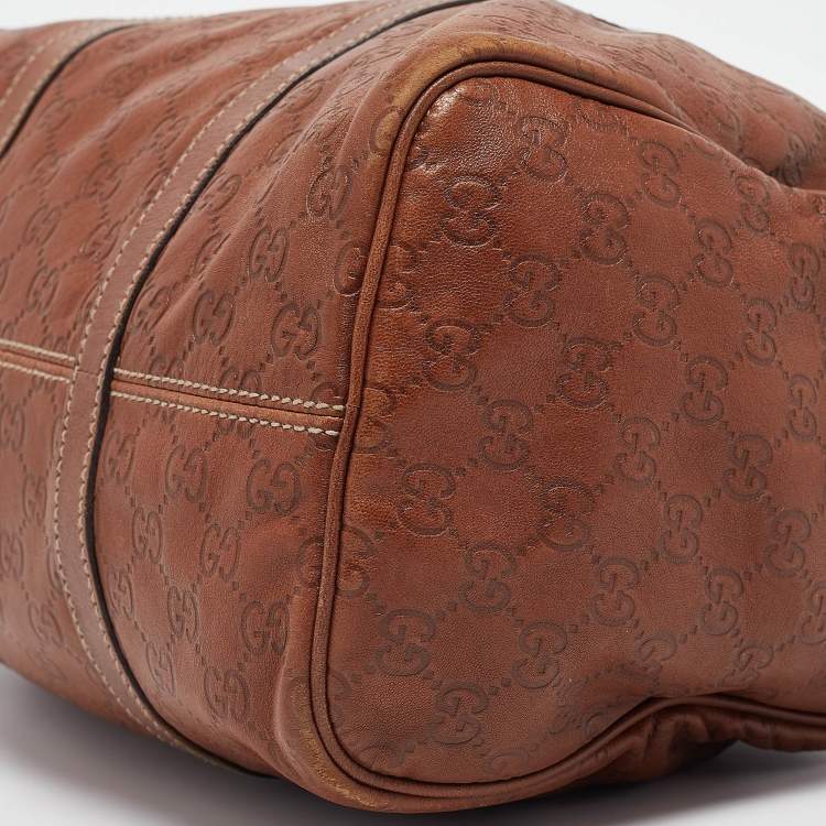 Pre Owned Gucci Brown Guccissima Leather Medium Joy Boston Bag
