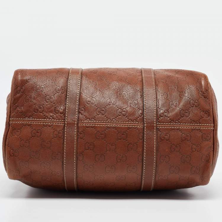 Pre Owned Gucci Brown Guccissima Leather Medium Joy Boston Bag