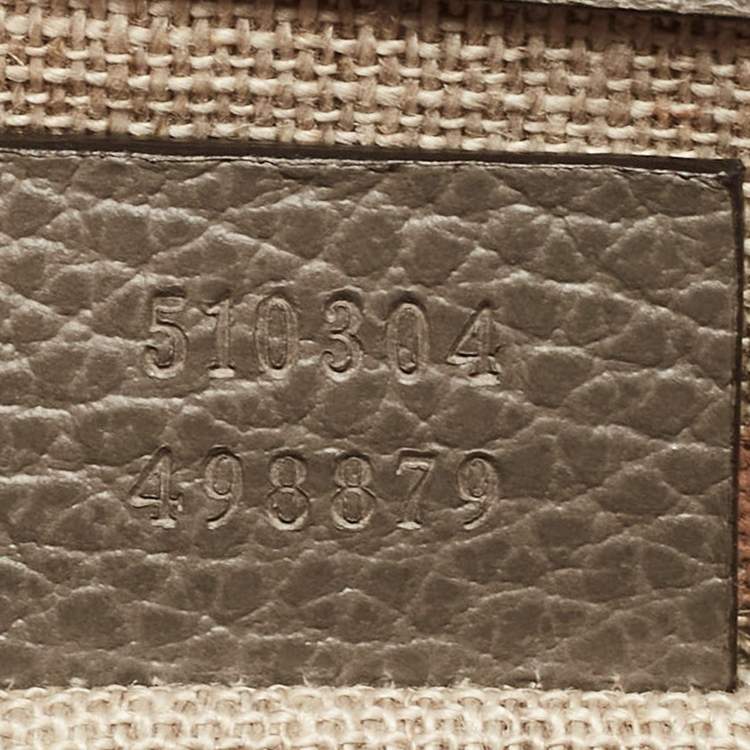 Pre Owned Gucci Grey Leather Small Dollar Interlocking G Crossbody Bag